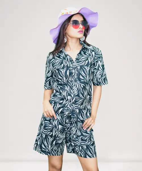 Raaya Set - Cotton Co-ord with Eucalyptus Print