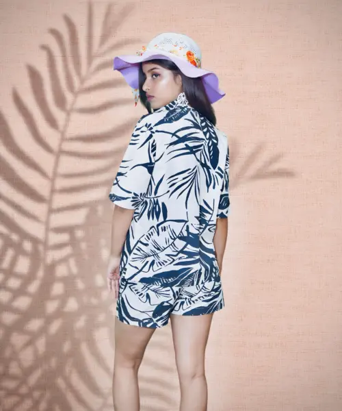 Radiance Bottom – Palm Leaf Cotton Resort Wear by Mystic Grove