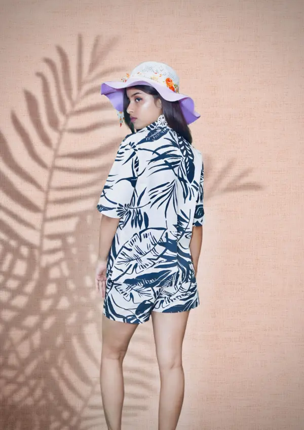 Radiance Bottom – Palm Leaf Cotton Resort Wear by Mystic Grove